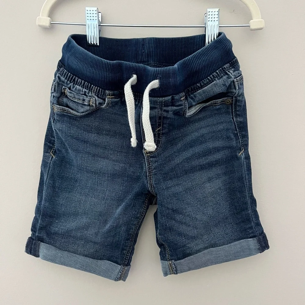 Old Navy Boys Stretchy Pull On Denim Shorts 4T